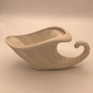Vintage‎ MCM Cornucopia Pottery Planter Vase